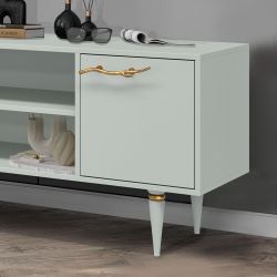 Тумба под ТВ Арт Колор matte 117см Классик Сильвер Серый дым матовый