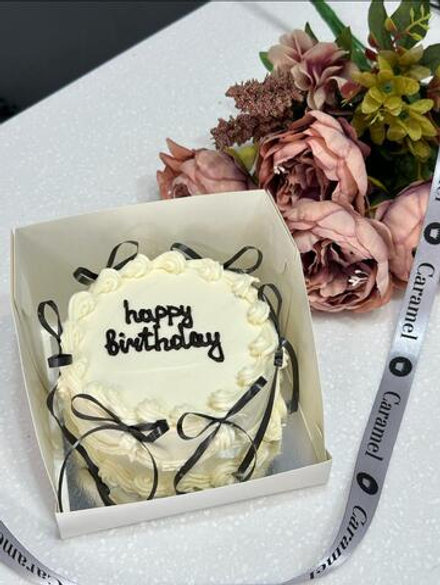 Бенто торт на день рождения, бенто торт с бантиком, бенто торт для девочки