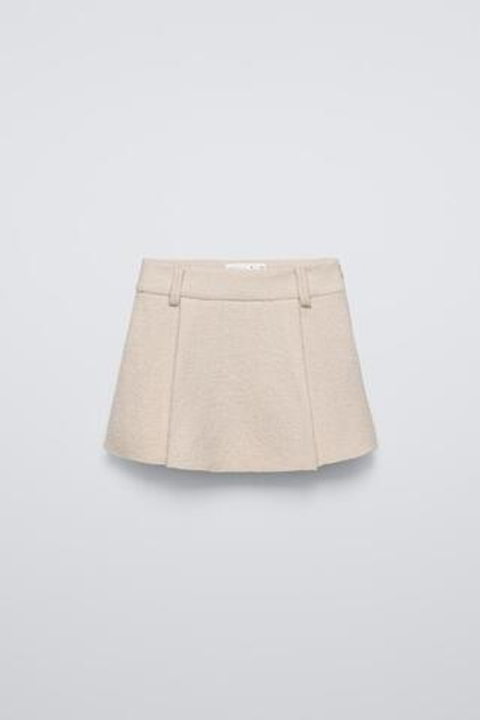 ZARA ЮБКА БУКЛЕ, ЭКРЮ
