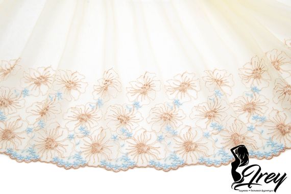 05-121 Вышивка на неэл. сетке 23 см, телесный/голубой