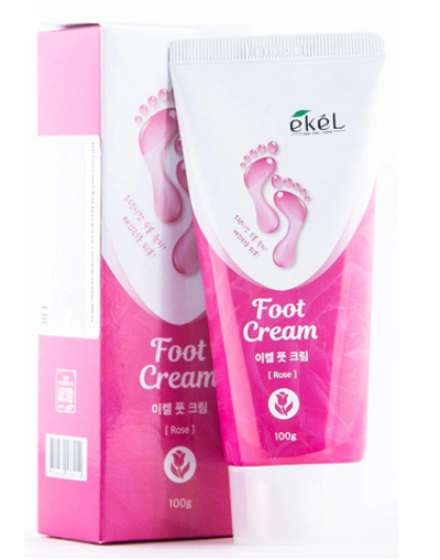 EKEL крем д/ног с экстрактом Розы 100г.