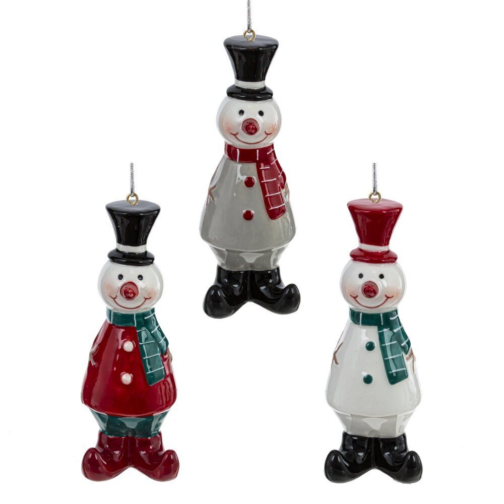 GAEM Фигурка декоративная подвесная "Снеговик", L3,5 W3,5 H9,5 см 3в.