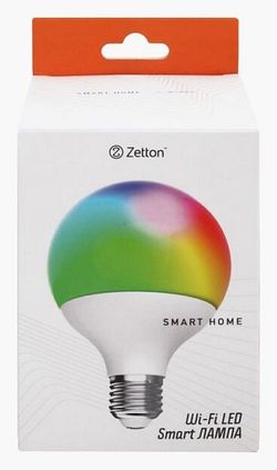 Лампа светодиодная с управлением через Wi-Fi Zetton Smart Wi-Fi Bulb E27 10Вт 2700-6500K ZTSHLBRGBCWE271RU