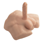 Телесный торс с фаллоимитатором SilexD Apollo S Mid Ultra Realistic Half Torso with Dildo 7" Included
