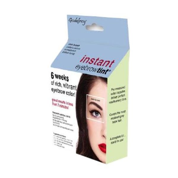 Краска-Хна в капсулах для ресниц и бровей Godefroy Eyebrow Tint Dark Brown Темно-Коричневая 15 капсул