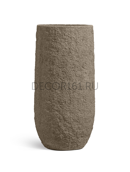 Кашпо TREEZ Effectory Terra Высокий конус серый беж в-91, д-45 см 41.33-22-24-116-RB-91