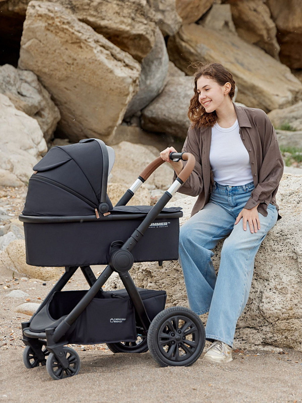Детская коляска Happy Baby Mommer Pro 2 в 1 Black
