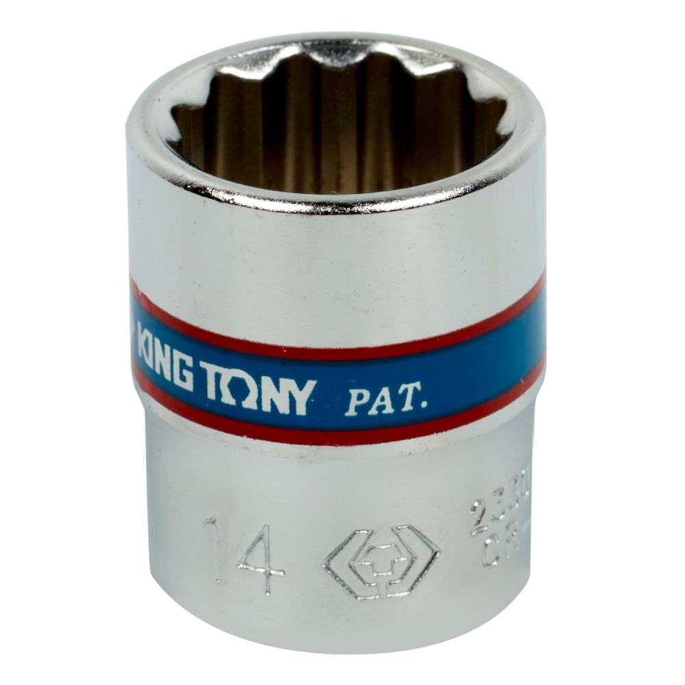 Головка торцевая стандартная двенадцатигранная 1/4&quot;, 14 мм KING TONY 233014M