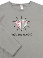 Лонгслив для девочек р-р 140 т.серый (Такро) M0874KL-7/10