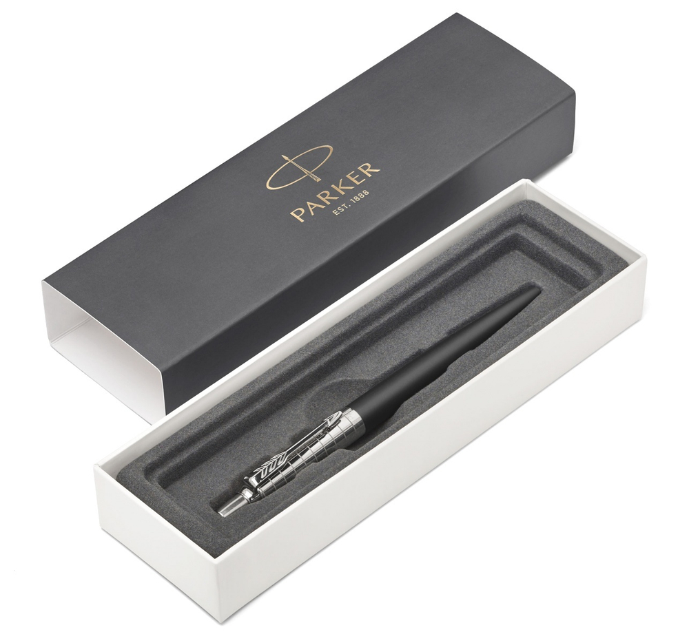 Шариковая ручка Parker Jotter Premium K176, Bond Street Black Grid CT
