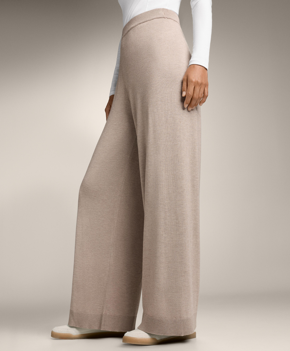 OYSHO Брюки прямого кроя с кашемиром, светло-коричневый