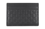 GUCCI Cow Leather Card Holder Card Holder Men"s Black