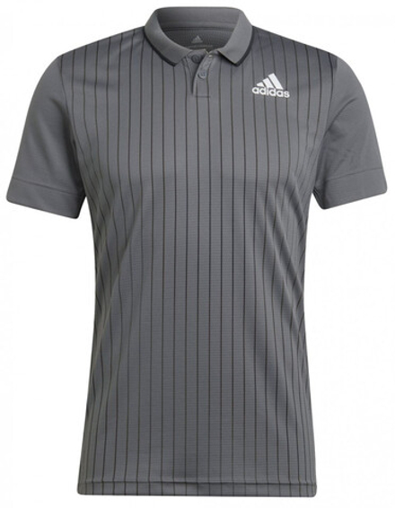 Мужское теннисное поло Adidas Melbourne Polo M - grey five/white