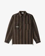 Рубашка YMKASHIX Velvet Tartan оранжевая / зеленая