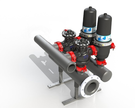 Дисковый фильтр серии L (A2BA2L4) с авт. блоком промывки, 110х2х2'' (2F2LA4B) до 30м3/ч