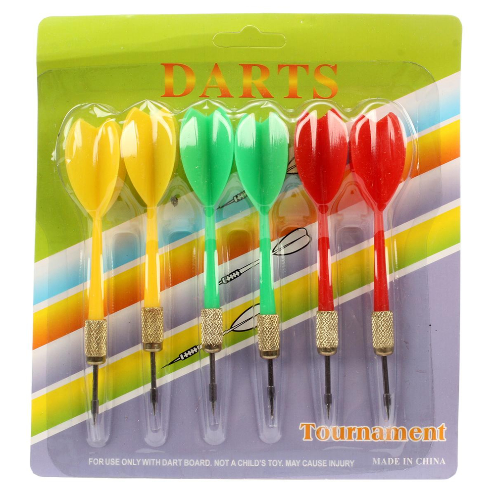 Набор дротиков для дартса 6 шт, 3 цвета, с-30850