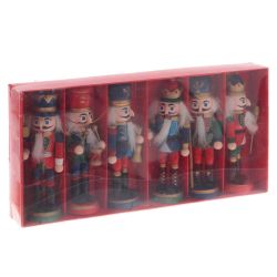 GAEM Набор из 6шт Украшение новогоднее "Щелкунчик", L27 W4 H13,5 см