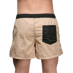 Мужские шорты бежевые с черным карманом сзади Sesmik STORM COLORS SKIN