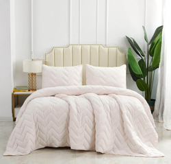 Покрывало 160х220 и наволочка 50х70 Sofi De MarkO Робби кремовое