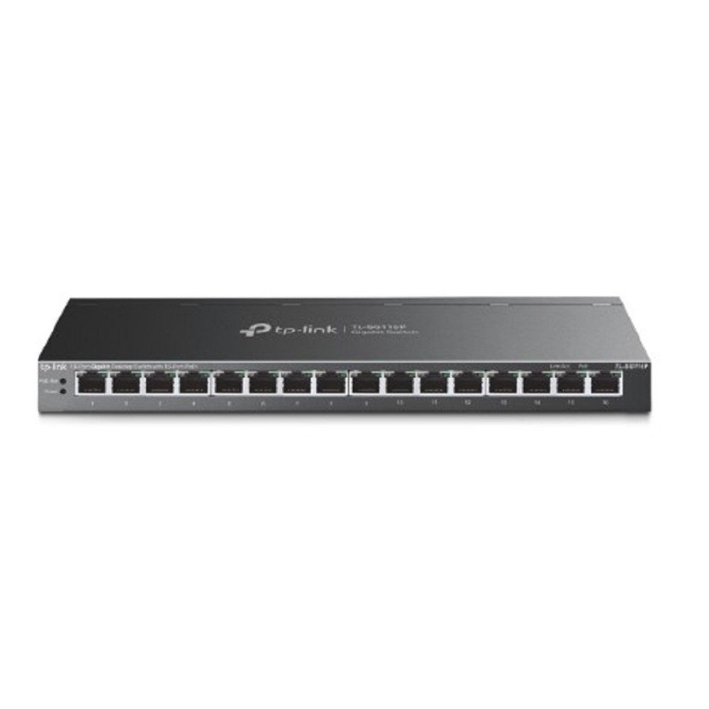 Коммутатор TP-Link TL-SG116P Настольный коммутатор с 16 гигабитными портами PoE+