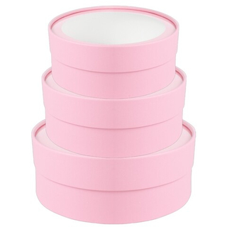 Коробка Круг с окном  21*11см.Французский розовый 1шт.