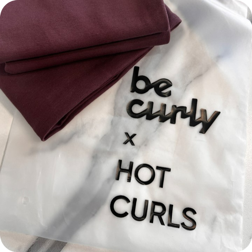 Hot Curls x BeCurly Полотенце для кудрей прямоугольное (темный пурпур), фото 1