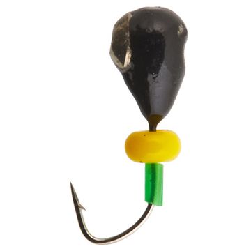 Мормышка вольфрамовая Lucky John Капля с отверстием (коза) с коронкой с бисером 035/S