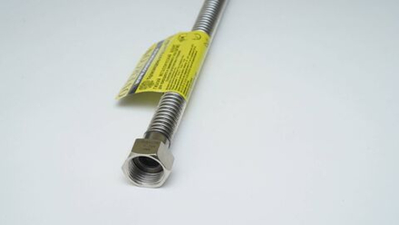 Подводка гибкая металлическая сильфонная для газа 1/2" ВР-НР, длина 0,6-1м, OVERCON