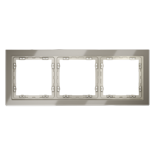 Рамка стеклянная на 3 поста, (шелк, стекло) Voltum S70 VLS110304