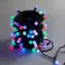 Светодиодная гирлянда шарики Fiesta, 10 м., 100 RGB LED ламп 18 мм, черный ПВХ, LTC (MB100-1-2RGB)