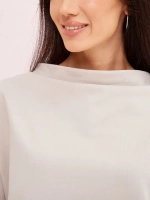 Свитшот оверсайз удлиненный бежевый