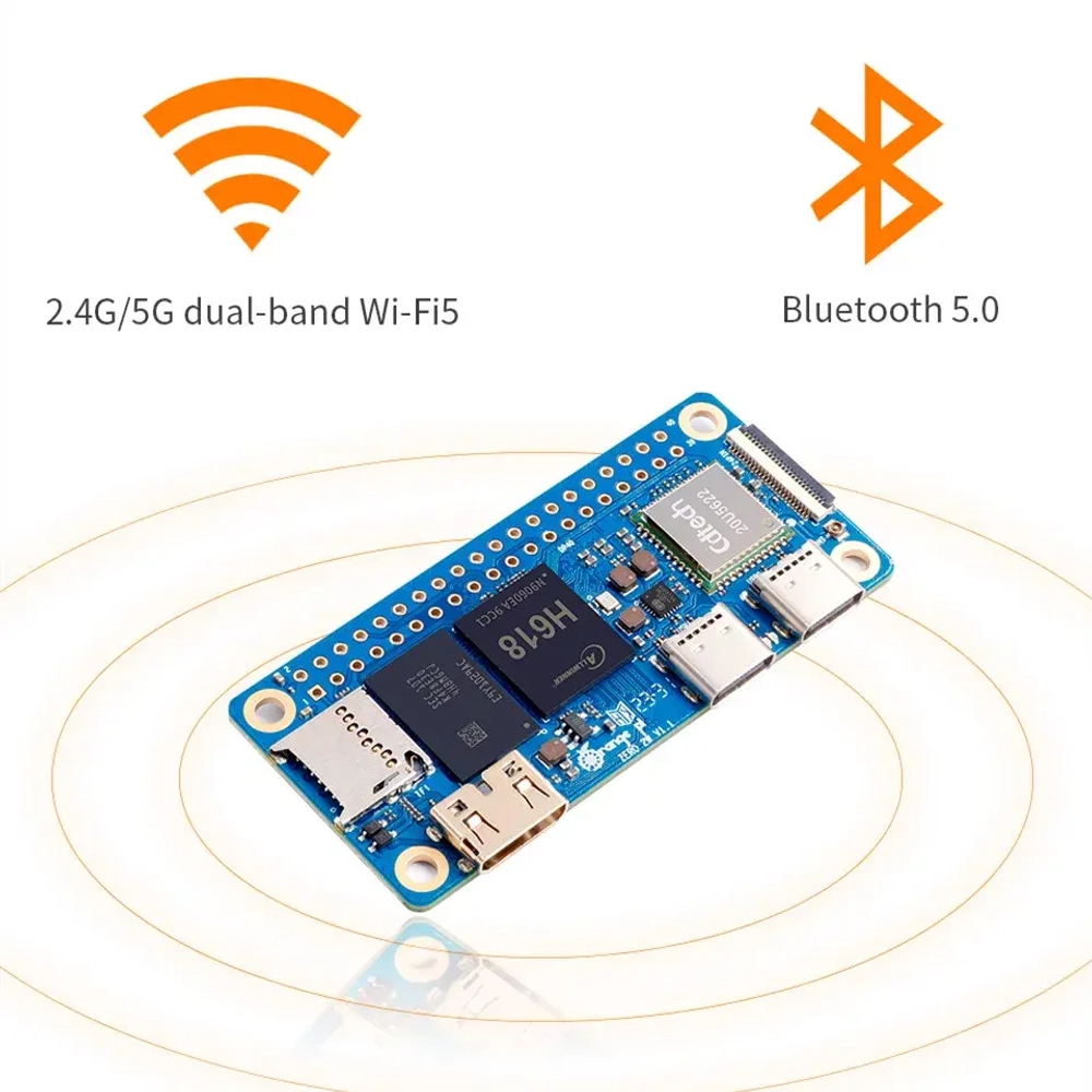 Миникомпьютер Orange Pi Zero 2 H616, оперативная память 1 ГБ