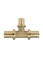 Тройник переходной аксиальный, латунь,25х20х25, желтый, RTP (50/10)