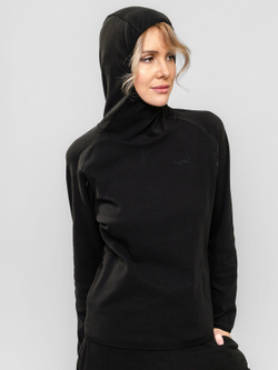 Кофта-ниндзя (с капюшоном), женская, цвет "Чёрная скала"