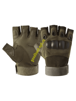Тактические спортивные перчатки без пальцев Олива