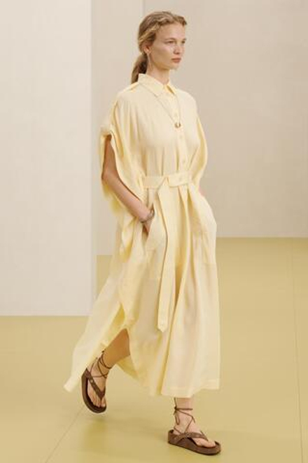 ZARA ПЛАТЬЕ МИДИ, ЖЕЛТЫЙ