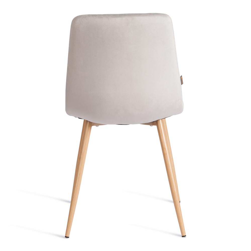 Стул CHILLY (mod. JSC-220) Велюр/металл , 44,5х52,5х88 см, Light grey (светло-серый) HLR14 / натуральный