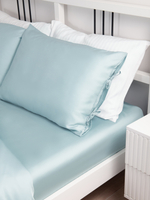 PLACIDITY Простыня стандартная сатин бирюзовый