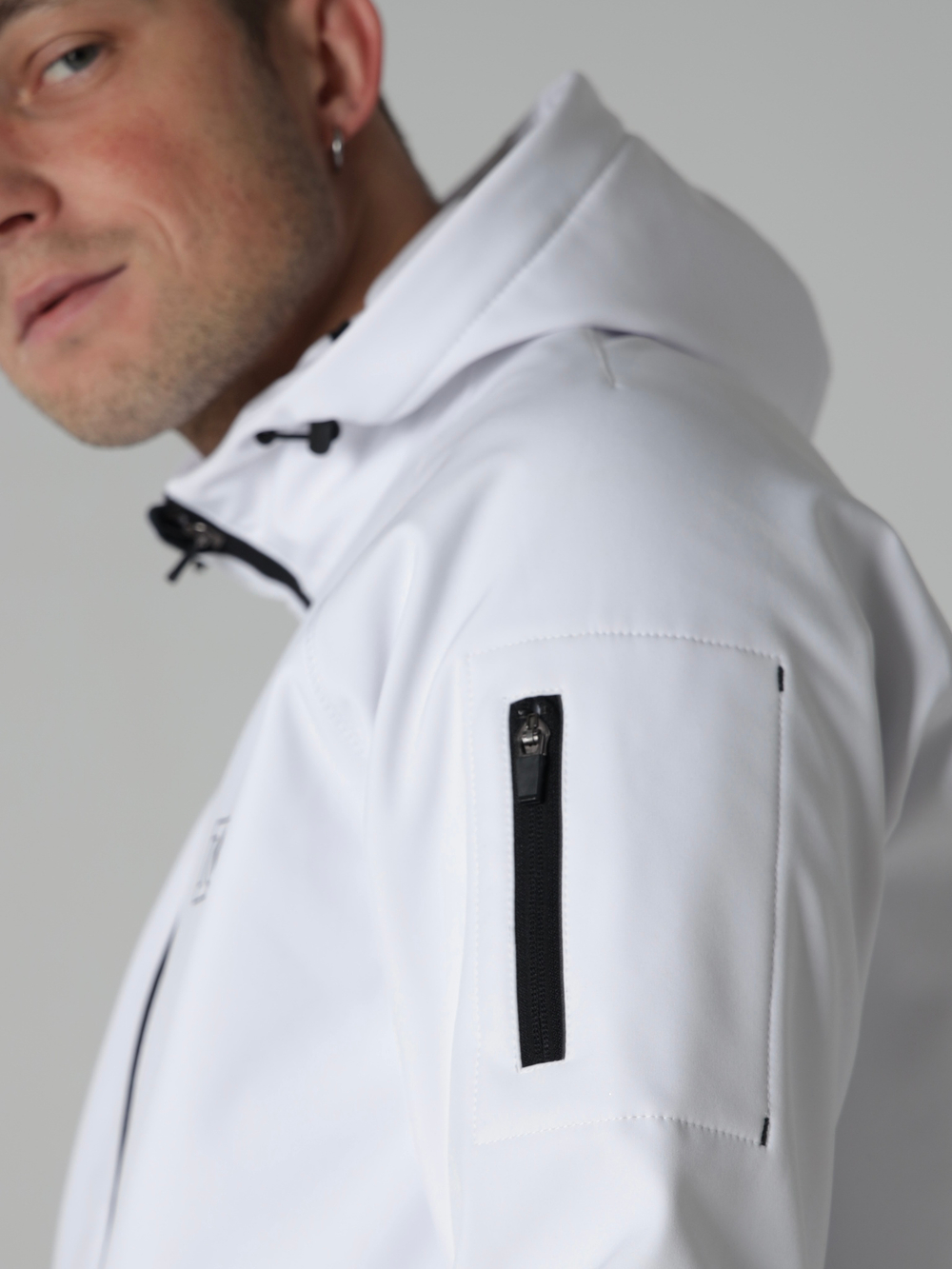 Ветровка худи софтшелл белая Город Горький