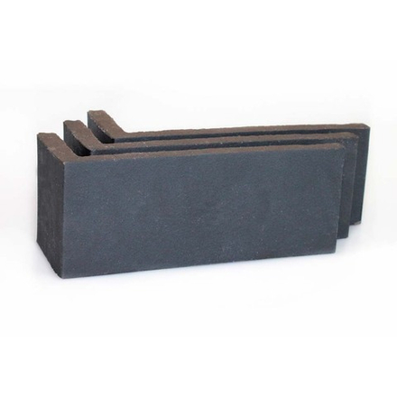 Плитка клинкерная под кирпич угловая Terramatic Plato Black 7103, 185х60х71х14 мм