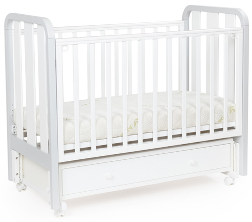 Детская кроватка Bebizaro Heirloom маятник универсальный с ящиком BZHMMUYA/05/WH/GR White/gray