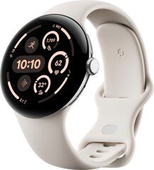Умные часы Google Pixel Watch 3 45mm Wi-Fi (Polished Silver/Porcelain)