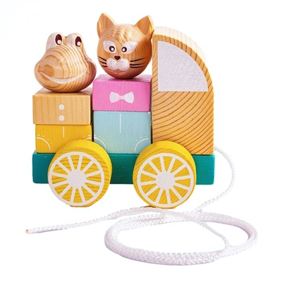 Конструктор Каталка "Машинка" 9 дет.(Томик)