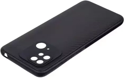 Накладка Xiaomi Redmi 10C силикон с текстурой карбон Black