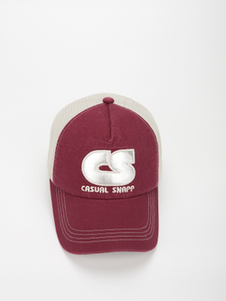 Бейсболка Snapp CS - CASUAL SNAPP (бордовый/светло-бежевый)