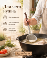 Шумовка большая 58 см УЗБ с кольцом