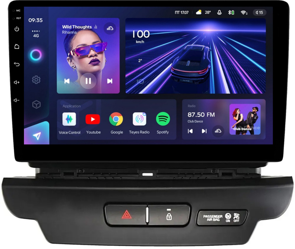 Магнитола для KIA Ceed 3 2018-2020 - Teyes CC3 монитор 10" QLED на Android 10, ТОП процессор, 4+32Гб, CarPlay, 4G SIM-слот