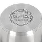 Кастрюля нерж, 3 л, с крыш, крышка стекло, Daniks, Перл, GS-01205-18, индукц
