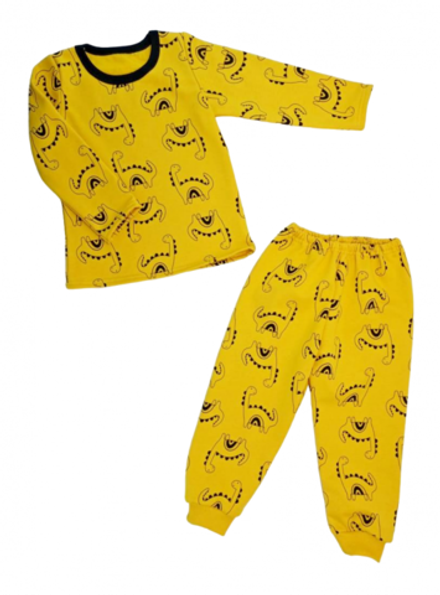 Пижама теплая 903/47 дино, горчица
