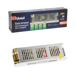 UET-VAS-200B20 24V IP20 Блок питания.200Вт. Металлический корпус. TM Uniel